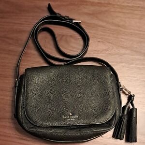 Kate Spade Black Pebbled Leather Crossbody Bag